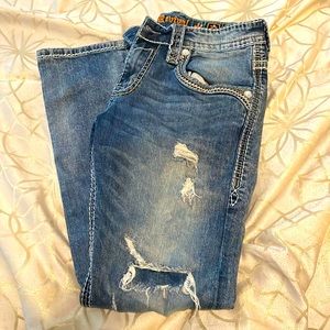 Mens Rock Revival : James Relaxed Straight 17 Jean